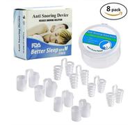 Dispositif Anti-Ronflement En Silicone 8 Packs Mini Pince-Nez Anti-Ronflement