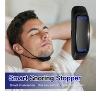 Dispositif anti-ronflement intelligent EMS à impulsions, portable et confortable, pour un sommeil réparateur, aide à la santé, contre l'apnée du sommeil, USB noir
