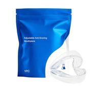 Dispositif anti-ronflement - Silicone flexible | Aide au sommeil - Embout buccal pour attelle de ronflement - Protège-dents réutilisable contre le ronflement pour adultes, paquet de 2, bleu, ave