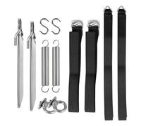 Dispositif anti-tempête pour auvent et accessoires, kit d'ancrage au sol Windbreak, crochet en S, ressort, sangle, accessoires pour pare-vent pour auvent, kit de tendeurs de tempête pour caravane