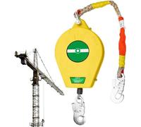 Dispositif antichute à Double Verrouillage Système de freinage Double Protection Contre Les Chutes Longe de Harnais de sécurité rétractable avec Crochet en Acier allié et câble métallique en Acier (