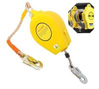 Dispositif Antichute a Rappel Automatique 3-20m, Ligne de Vie Auto-Rétractable Professionnel pour Toiture et D’échafaudage,Protection Antichute Rétractable, Charge: 150Kg(yellow,15m)