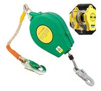 Dispositif Antichute a Rappel Automatique 3-20m, Ligne de Vie Auto-Rétractable Professionnel pour Toiture et D’échafaudage,Protection Antichute Rétractable, Charge: 150Kg(green,3m)
