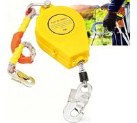 Dispositif Antichute a Rappel Automatique 3-20m, Ligne de Vie Auto-Rétractable Professionnel pour Toiture et D’échafaudage,Protection Antichute Rétractable, Charge: 150Kg(yellow,20m)