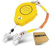 Dispositif Antichute a Rappel Automatique, 3m/5m/7m/10m/15m/20m Harnais de Securite Anti Chute pour Travaux sur Toit et Aériens, Professionnel Protection Antichute Rétractable(Jaune,20m)