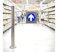 Dispositif d'accès automatique à double porte en acier inoxydable Solution d'entrée OneWay pour magasin/bibliothèque pour gaucher 60 x 100 cm Système d'entrée/sortie sécurisé