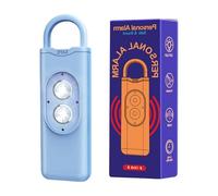 Dispositif d'alarme portable anti-agression rechargeable avec lampes de poche LED pour le jogging de nuit, la randonnée, la sécurité, l'alarme de défense porte-clés