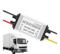 Dispositif d'alimentation de 24 V à 12 V : régulateur de tension réglable, co-verseur réducteur réglable | pour l'électronique automobile, tourisme, camion et camping-car.