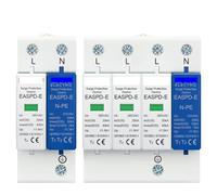 Dispositif d'arrêt de surtension Parasurtenseur domestique AC SPD 50KA 385V 275V, dispositif de protection solaire basse tension sur rail DIN(4P,AC 275V)