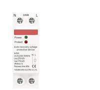 Dispositif d'arrêt de surtension Relais de protection contre les surtensions et les sous-tensions, 1P+N 27 mm 40 A 63 A 230 V, rail DIN, à récupération automatique et reconnexion(63A)