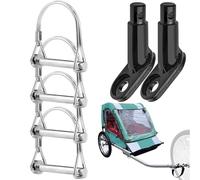 Dispositif d'Attelage pour Remorque de Vélo - Connecteur Attelage Vélo - Attache à Démontage Rapide avec Système Amortisseur de Chocs Robuste pour Camping Randonnée et Road-Trip