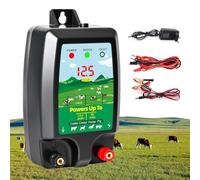 Dispositif de clôture électrique 12 V avec affichage LED, portée 10 km, 2 Joules, 12 kV, pour la protection des animaux de ferme, de la volaille, des pâturages et des jardins