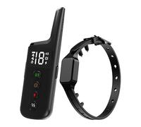 Dispositif de collier de dressage pour chien avec télécommande pour la plupart des chiens avec modes de stimulation tonique/statique/vibration, étanche IPX7, rechargeable(1 avec 1)