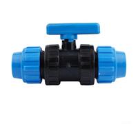 Dispositif de connexion d'eau potable en polyéthylène avec écrou de compression PP joint d'étanchéité en caoutchouc et manchon de centrage en PVC (32 mm x 32 mm)