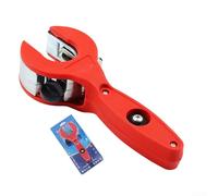 Dispositif de coupe de tuyau à cliquet pour tuyaux en acier inoxydable, aluminium, cuivre et PVC, 8 à 29 mm, prenant en charge des coupes rondes précises toutes (rouge)
