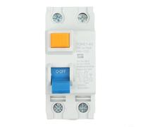 Dispositif de courant résiduel 2P 10 mA Disjoncteur de fuite de terre, interrupteur de sécurité différentiel 230 V avec protection contre les courts-circuits 6 KA, RCD électromécanique 2 pôles