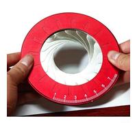 Dispositif de dessin circulaire réglable conçu avec précision optimisé pour l'illustration technique, la fabrication de motifs et la vérification de la mise en page (rouge)