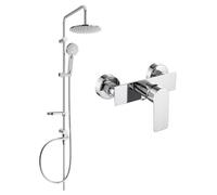 Dispositif de douche Mexen Carl Alfa avec douche de tête et mitigeur, chrome
