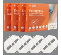 Dispositif de fermeture de plaie indolore à fermeture éclair, bandes de fermeture de pansement sans Suture, Kit de premiers secours, bande de fermeture de laçage d'urgence 4Pcs In Box