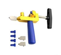 Dispositif de marquage manuel pour carrelage et miroir en verre avec géométrie optimisée pour un guidage des bords droits et une propagation propre des fractures (bleu)