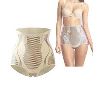 Dispositif de mise en forme de réparation de fibre ionique en soie de glace, modeleur de restauration de fibre unique, culotte de contrôle du ventre pour femme (Peau, M (for 40-50kg))