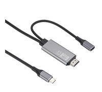 Dispositif de mise en miroir d'écran, câble 4K @ 60Hz de Type C à HDMI, pour Tv, ordinateur portable, convertisseur adaptateur, partage d'écran PD3.0