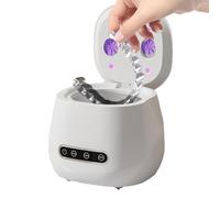 Dispositif de nettoyage à ultrasons : nettoyeur d'aligneurs de rétention, outil de lavage de bijoux | 50 000 Hz 20 W puissance avec 160 ml de stérilisation UV du réservoir et cycle de 5 minutes