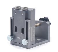 Dispositif de perçage de trous de poche Gabarit de perçage Aide au perçage Bois 12-45mm Angle Perceuse Travail du bois Positionneur Perceuse