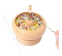 Dispositif De Perles En Bois-chargeur De Perles À Rotation Lisse, Accessoires De Fabrication De Bijoux, Outil De Bricolage De Bracelet De Taille, Support De Broche Rotatif Professionnel, Bobine De Cor