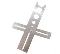 Dispositif de positionnement de trou de carrelage en acier inoxydable avec règle réglable pour un guide précis de perçage au sol Convient pour le bois et le plastique