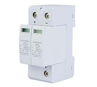 Dispositif de Protection 2P Protecteur photovoltaïque CC Parafoudre Basse Tension avec Coque Ignifuge PC pour Panneaux électriques de systèmes solaires 90x49x36mm (2P20KA)