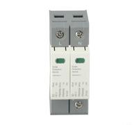 Dispositif de protection contre les surtensions 2P 20 kA 275 V pour installations PV et réseaux à courant continu avec arrêt thermique ignifuge Montage parallèle Contacts en cuivre blanc gris