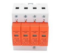 Dispositif de Protection Contre les Surtensions AC 420V 4P Rail De Guidage 20-40Ka IP20 Protecteur de Parafoudre de Tension Module de Protection électronique pour Solaire Photovoltaïque, Alimentation