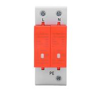 Dispositif de Protection Contre Les Surtensions, Parafoudre 385V AC 20-40KA 2P - Protection Rapide, Matériau PC Ignifuge, Installation Facile sur Rail 36mm (2P)