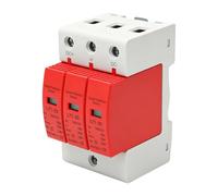 Dispositif de Protection Contre Les surtensions triphasé 1000 V CC 10-20 kA | Parafoudre basse tension à montage sur rail 35 mm pour protection contre la foudre et panneaux photovoltaïques