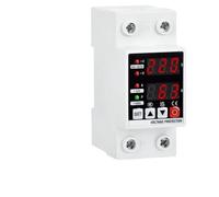 Dispositif de protection de courant réglable sur rail DIN, surtension, sous-tension, AC 220 V/110 V, 1 à 63 A, récupération automatique retardée(AC220V)
