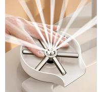 Dispositif de rinçage automatique for évier, lave-gobelets for évier, rinceur de verres rotatif à 360° en acier inoxydable avec sortie d'eau à 9 trous, lave-bouteilles for bar et restaurant, accessoir