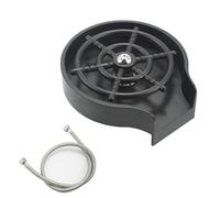 Dispositif de rinçage automatique for évier, rinceur de pichet en verre, G1/2 po, for comptoir, bar, thé, tasse à café, nettoyeur for bar, café, usage domestique(Black)