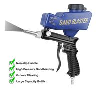 Dispositif de sablage de rouille pistolet de sablage par gravité ensemble de sablage pneumatique Machine de sablage réglable ensemble de pistolet de sablage pneumatique Blue Black
