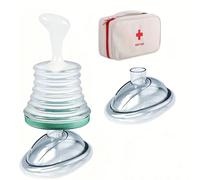 Dispositif de secours en cas d'étouffement, dispositif d'aspiration des voies aériennes portable, dispositif de premiers soins professionnel en cas d'étouffement, avec sac de rangement. Ce produit n'e