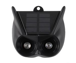 Dispositif de sécurité à énergie solaire avec détecteur de mouvement qui émet des alertes sonores pour dissuader les animaux indésirables (1 pièce)