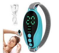 Dispositif de sommeil - ABS 9,5 x 2,8 cm | Appareil portable pour dormir | EMS Micro-courant | Bande de compression pulsée chaude | Outil de relaxation portable pour un meilleur sommeil, stress et