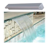 Dispositif de sortie de cascade pour piscine, fontaine en acier inoxydable, trop-plein encastré, kit de cascade avec kits de raccords de tuyau