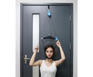 Dispositif de traction cervicale du cou hamac au-dessus de la porte pour soulager le cou, écharpe de cou à usage domestique pour la décompression de la colonne vertébrale avec roulettes et dispositifs