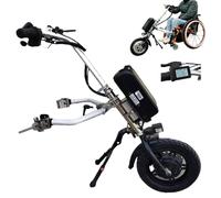 Dispositif De Traction Pour Fauteuil Roulant 500W,Roue De 12",48 V 17Ah A | Moteur À 3 Vitesses,Autonomie De 65Km,Avec Klaxon,Phare,Écran D'affichage,Port De Charge Usb Et Freinage Réactif