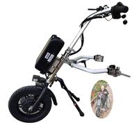 Dispositif de traction pour fauteuil roulant, accessoire pour vélo à main électrique 500 W, kit de conversion électrique pour thérapie de rééducation, 3 vitesses, avec éclairage avant et