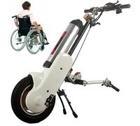Dispositif de traction pour fauteuil roulant, roue de 12 pouces, tête d'entraînement électrique, traction 400 W, avec batterie 36 V/15 Ah, éclairage avant, 3 vitesses réglables, fixation