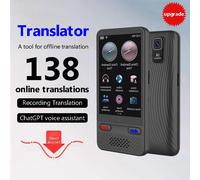 Dispositif de traduction linguistique, prise en charge de la traduction par IA, ChatGPT, traduction en 138 langues, traduction vocale bidirectionnelle en temps réel Black