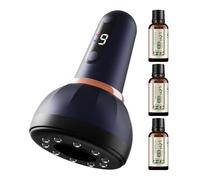 Dispositif de ventouse - 9 Modes de vibration Déposage de massage de passation des passages | Outils de lavage électrique | Masseur de l'aspirateur pour le cou, les épaules, l'estomac, les cuisses et