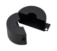 Dispositif de verrouillage de poignée de porte pour la confidentialité et la sécurité, couvercle de bouton en acier inoxydable pour désactiver l'entrée, 10,2 x 10,2 x 5,1 cm, noir